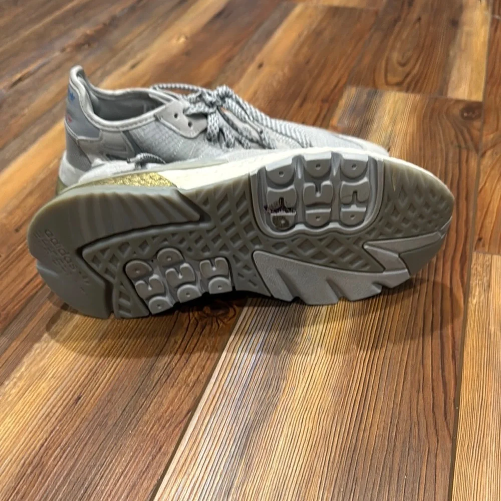 Gray and White Sneakers